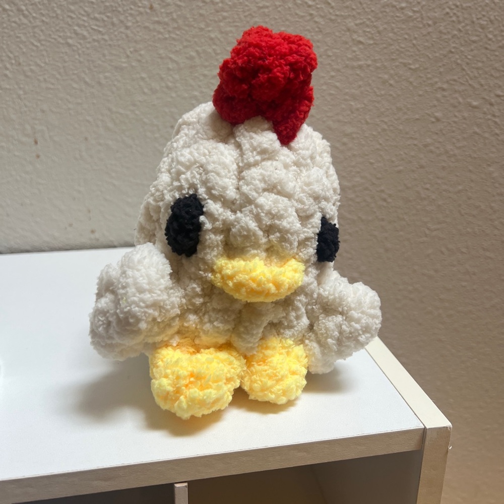 Plush Easter Chicken Hand Knit